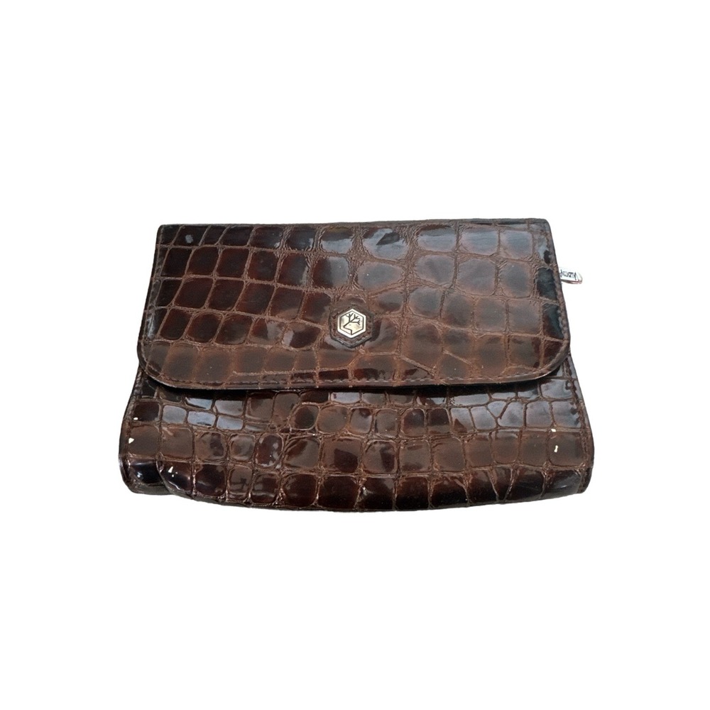 Vintage Valentina Pell Stampati crocodile-embossed leather Front Flap Mirror